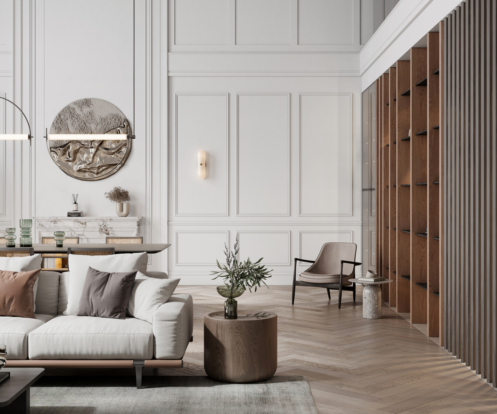 3d Rendering On Luxurious Apartment Interior
